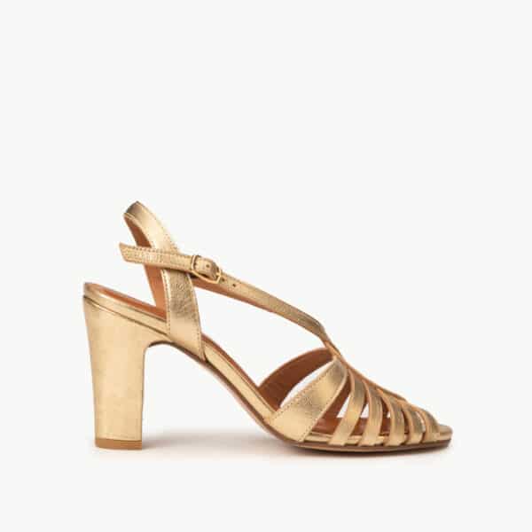 CARRE SANDALES TALON CONFORTABLE CHEVRE METAL OPALO HEIDI