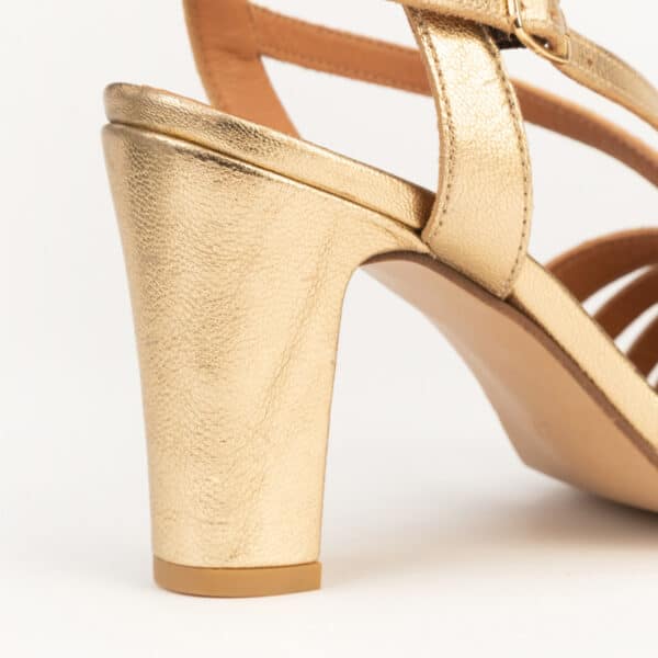 CARRE SANDALES TALON CONFORTABLE CHEVRE METAL OPALO HEIDI