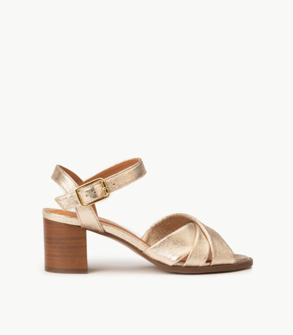 CARRE SANDALES TALON CONFORTABLE DORÉ PAILLETÉ CUIR ANTOINETTE T SANDALES TALON CONFORTABLE COGNAC CHÉVRE VELOURS ALEXANDRA copie