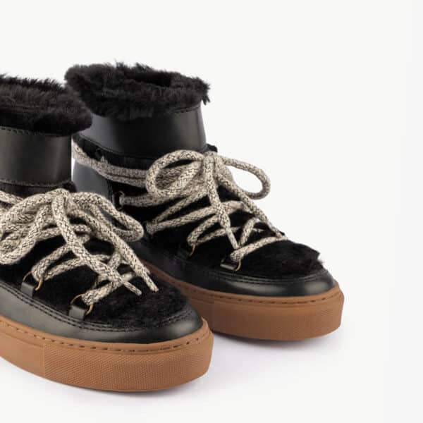 CARRE MAISON TOUFET BASKETS CONFORTABLE NOIR CUIR ERICA