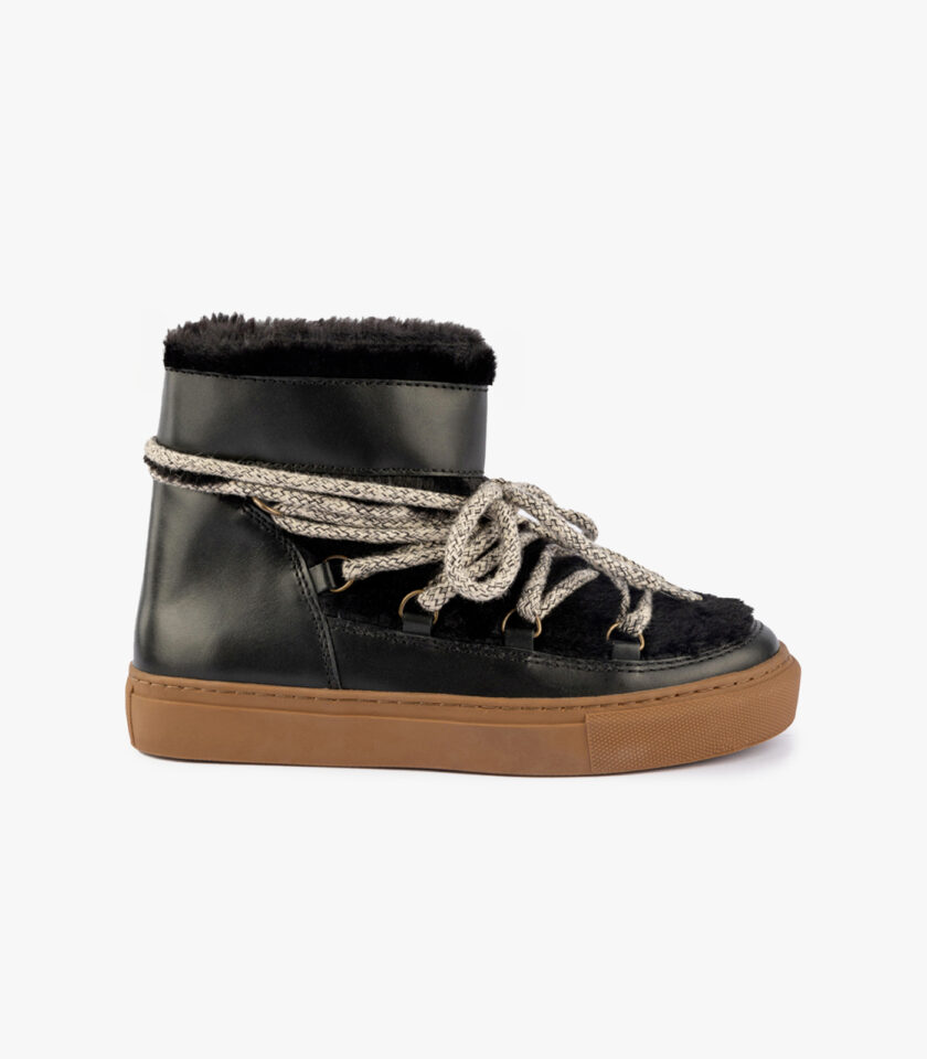 MAISON TOUFET BASKETS CONFORTABLE NOIR CUIR ERICA