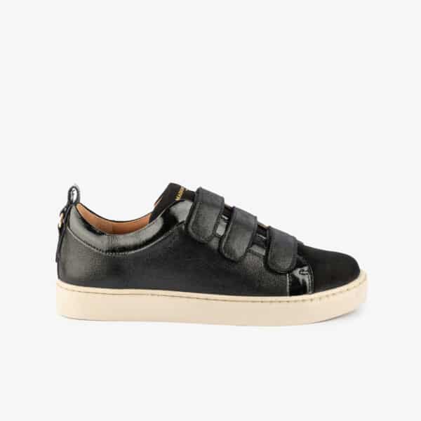MAISON TOUFET BASKETS CONFORTABLE NOIR CUIR VERNI ANAÏDA