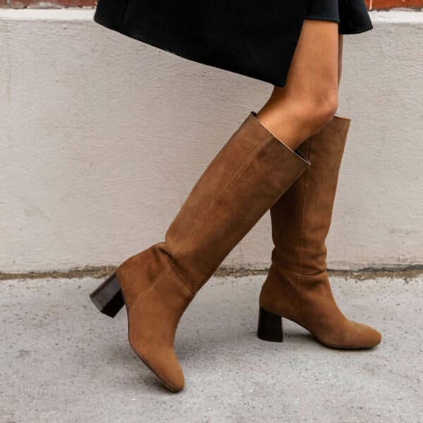 MAISON TOUFET BOTTES CONFORTABLE CAMEL VELOURS PALOMA