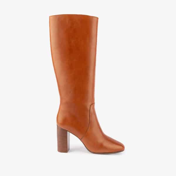 MAISON TOUFET BOTTES CONFORTABLE COGNAC CUIR LISSE NELLY