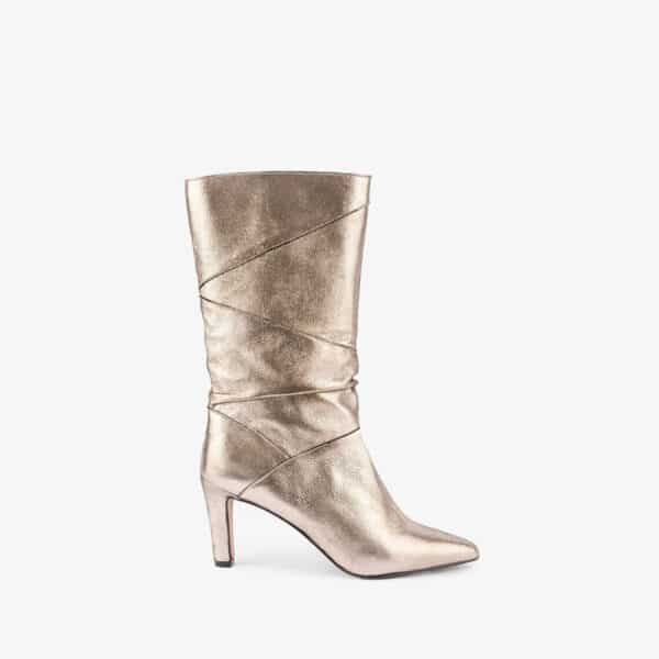 MAISON TOUFET BOTTES CONFORTABLE DORÉ CUIR PIA