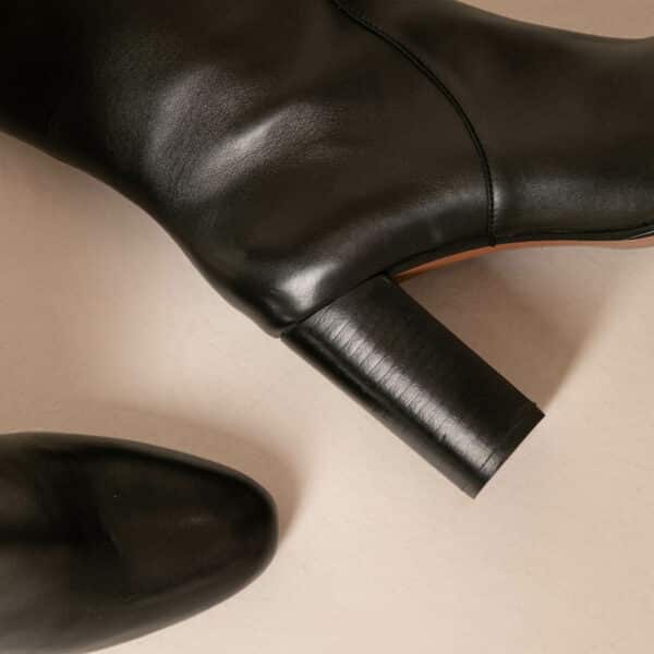 MAISON TOUFET BOTTES CONFORTABLE NOIR CUIR LISSE NELLY