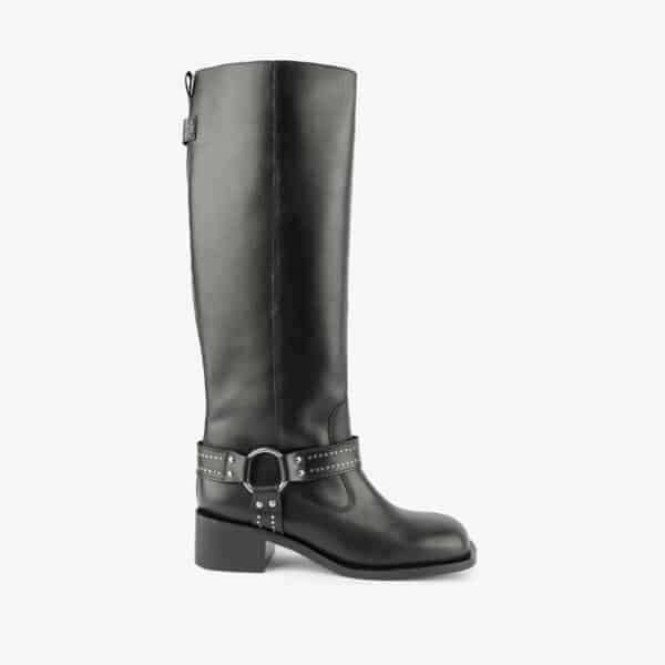 MAISON TOUFET BOTTES CONFORTABLE NOIR CUIR LISSE PATTY