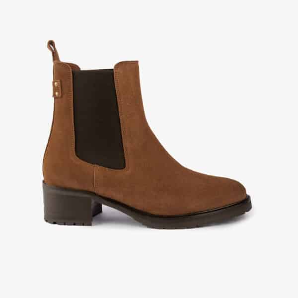 MAISON TOUFET BOTTINES CONFORTABLE CAMEL CUIR VELOURS GOLDA