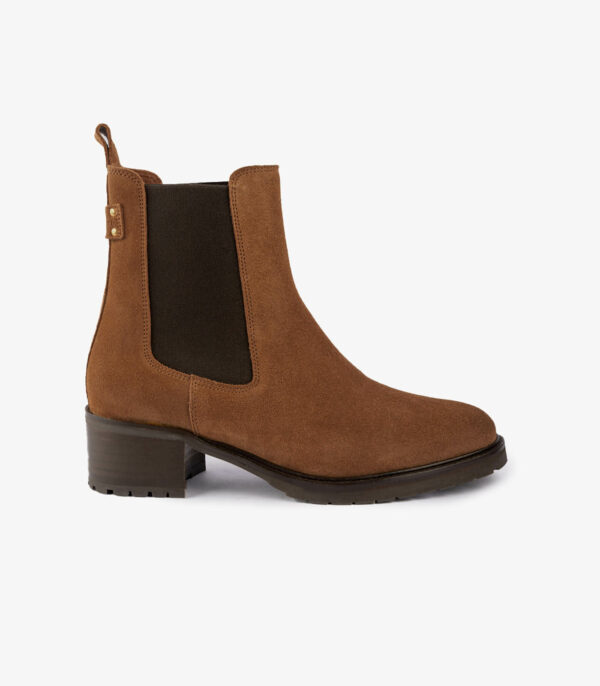 MAISON TOUFET BOTTINES CONFORTABLE CAMEL CUIR VELOURS GOLDA