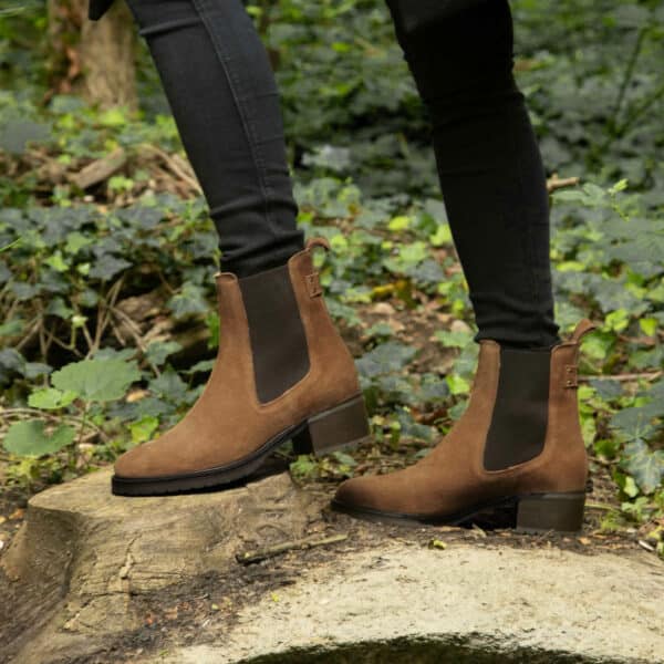 MAISON TOUFET BOTTINES CONFORTABLE CAMEL CUIR VELOURS GOLDA