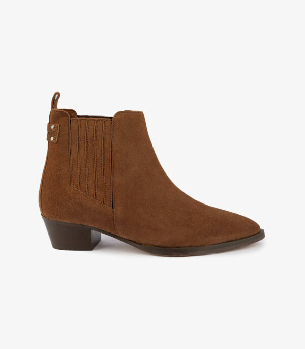 MAISON TOUFET BOTTINES CONFORTABLE CAMEL CUIR VELOURS LINNE