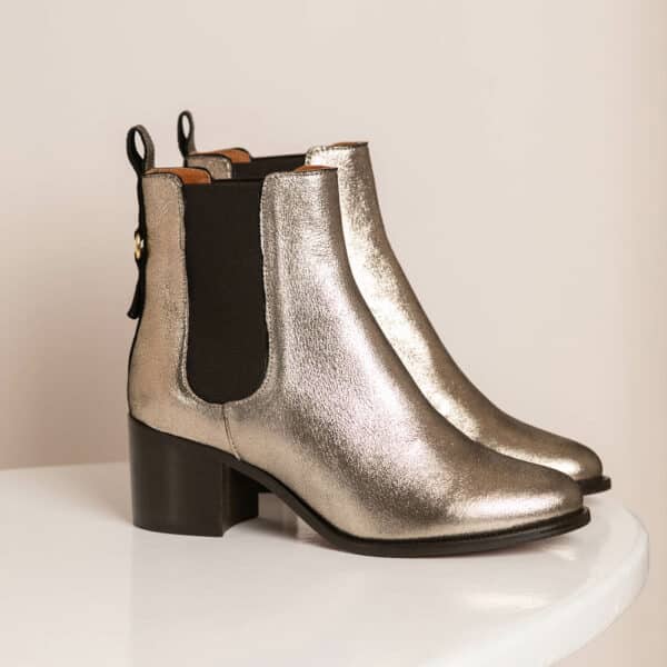 MAISON TOUFET BOTTINES CONFORTABLE DORÉ CUIR GÉRALDINE