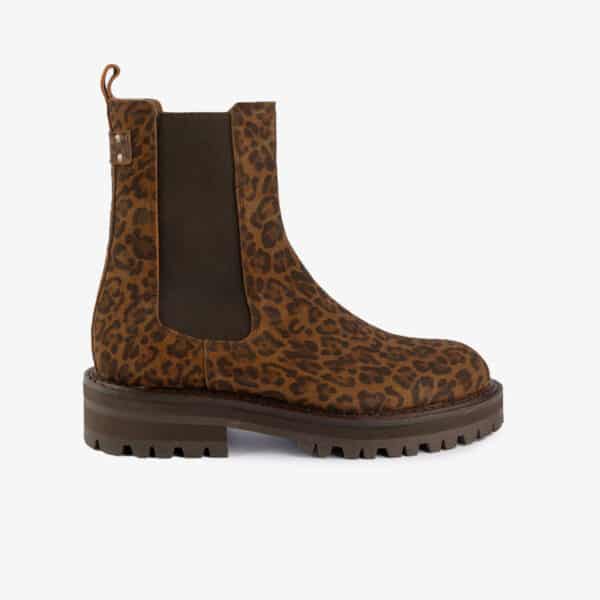 MAISON TOUFET BOTTINES CONFORTABLE LÉOPARD CUIR VELOURS JOELLY