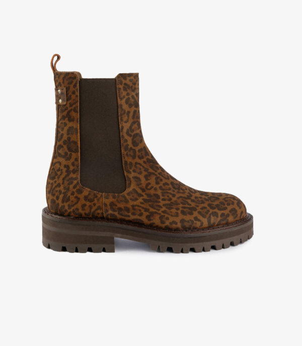 MAISON TOUFET BOTTINES CONFORTABLE LÉOPARD CUIR VELOURS JOELLY