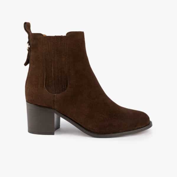 MAISON TOUFET BOTTINES CONFORTABLE MARRON CUIR VELOURS CÉCILIA