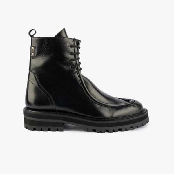 MAISON TOUFET BOTTINES CONFORTABLE NOIR CUIR GLACÉ GEMMA