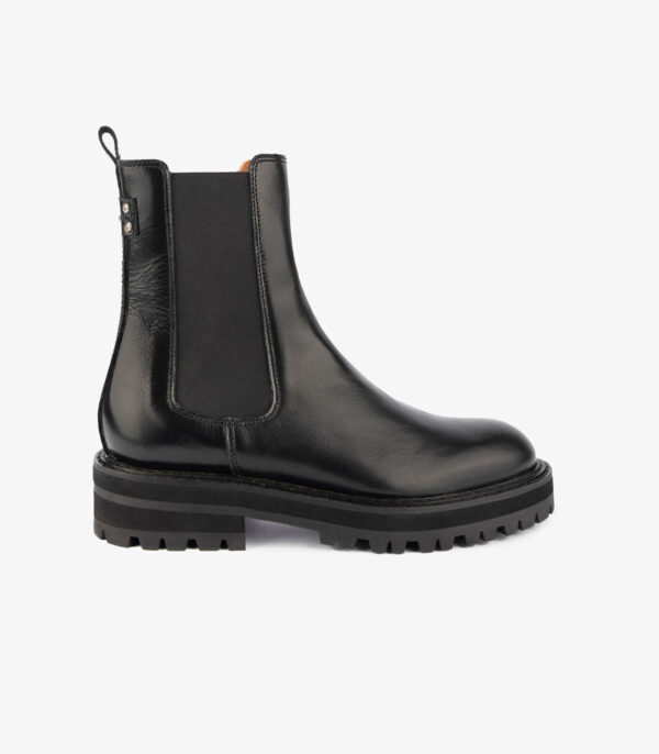 MAISON TOUFET BOTTINES CONFORTABLE NOIR CUIR GLACÉ JOELLY