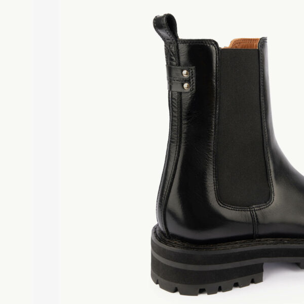MAISON TOUFET BOTTINES CONFORTABLE NOIR CUIR GLACÉ JOELLY