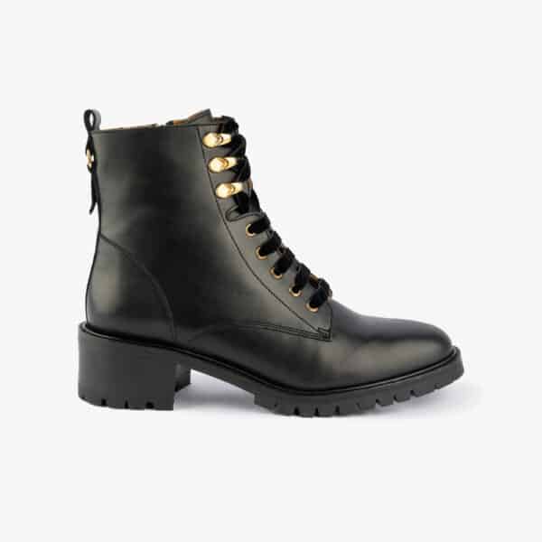 MAISON TOUFET BOTTINES CONFORTABLE NOIR CUIR LISSE ELISABETH