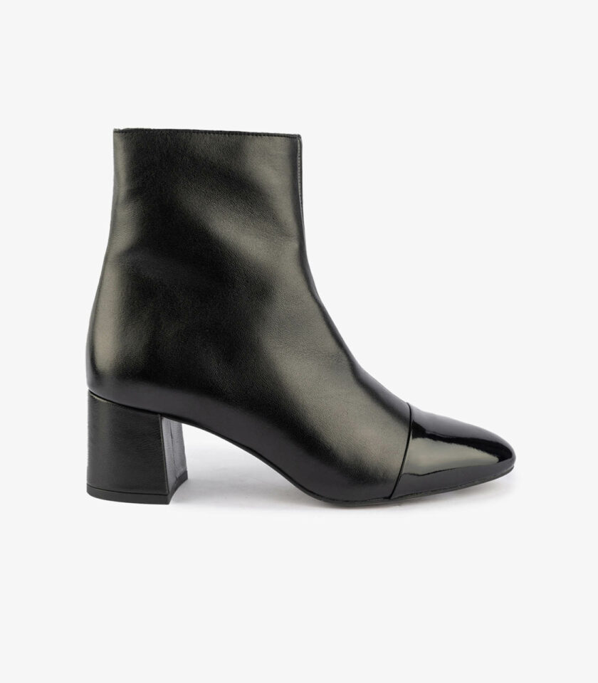MAISON TOUFET BOTTINES CONFORTABLE NOIR CUIR LISSE VENI NOIR KARLA
