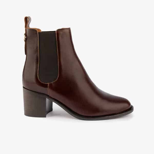 MAISON TOUFET BOTTINES CONFORTABLE WHISKY CUIR GLACÉ GÉRALDINE