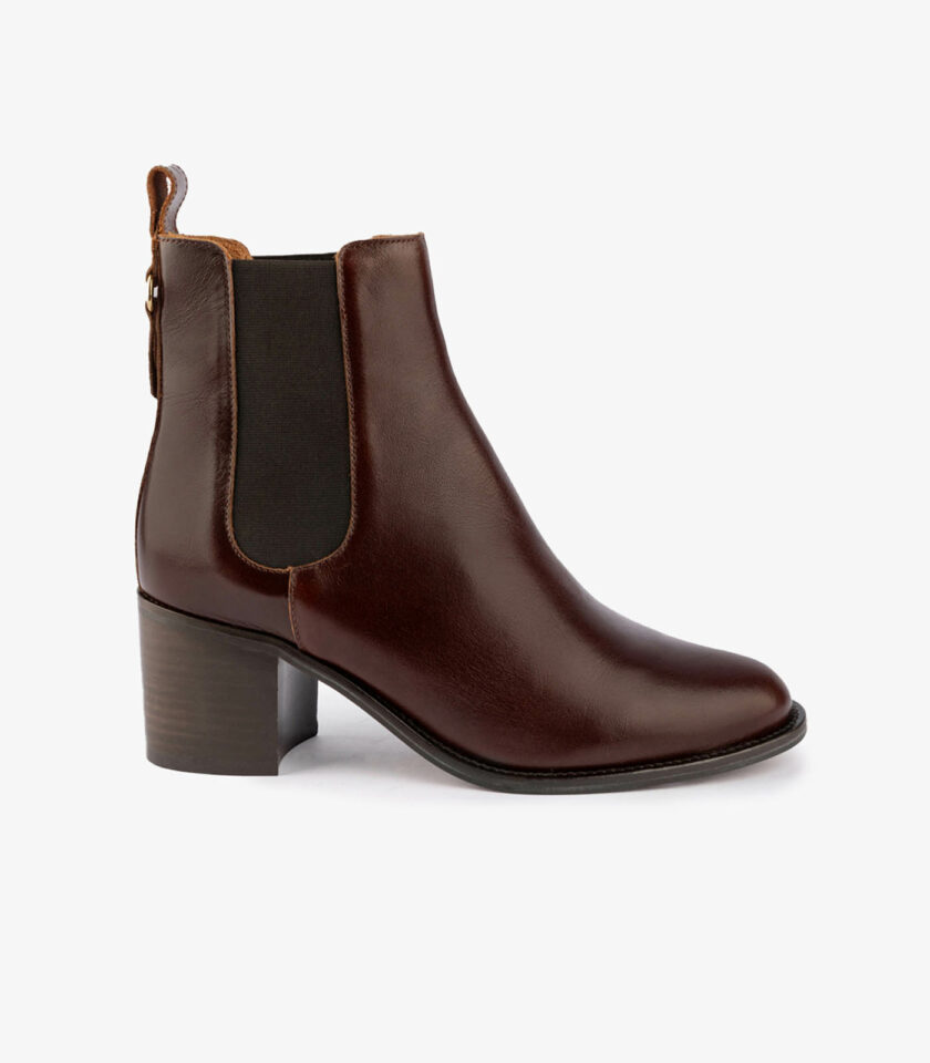 MAISON TOUFET BOTTINES CONFORTABLE WHISKY CUIR GLACÉ GÉRALDINE