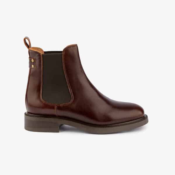 MAISON TOUFET BOTTINES CONFORTABLE WHISKY CUIR GLACÉ MAXINE