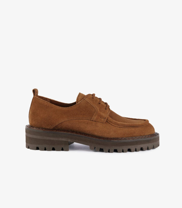 MAISON TOUFET DERBIES CONFORTABLE CAMEL CUIR VELOURS DANIELLA