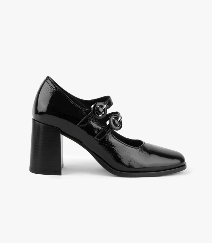 MAISON TOUFET ESCARPINS CONFORTABLE NOIR CUIR VERNI BETH