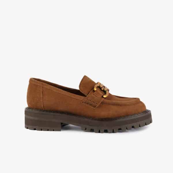 MAISON TOUFET MOCASSINS CONFORTABLE CAMEL CUIR VELOURS NOÉMIA