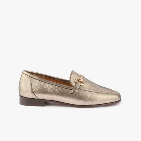 MAISON TOUFET MOCASSINS CONFORTABLE DORÉ CUIR MÉTALLISÉ CLÉMENCE