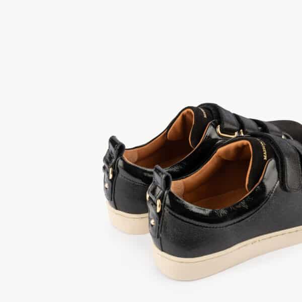 MAISON TOUFET BASKETS CONFORTABLE NOIR CUIR VERNI ANAÏDA
