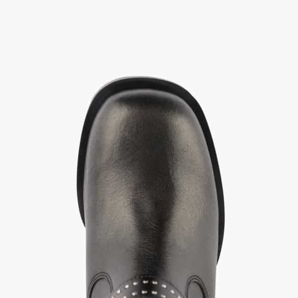 MAISON TOUFET BOTTES CONFORTABLE NOIR CUIR LISSE PATTY