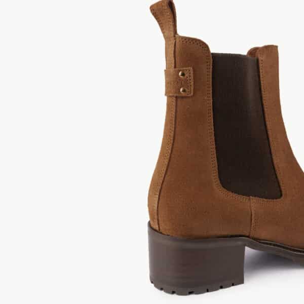 MAISON TOUFET BOTTINES CONFORTABLE CAMEL CUIR VELOURS GOLDA