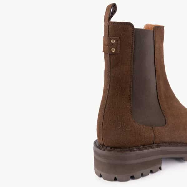 MAISON TOUFET BOTTINES CONFORTABLE MARRON CUIR VELOURS JOELLY