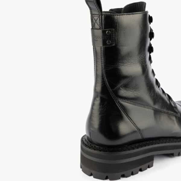 MAISON TOUFET BOTTINES CONFORTABLE NOIR CUIR GLACÉ JEANNETTE