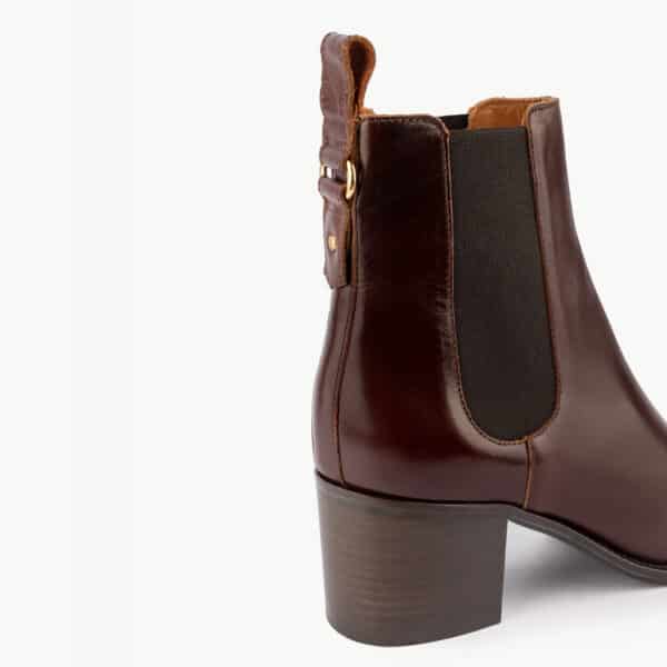 MAISON TOUFET BOTTINES CONFORTABLE WHISKY CUIR GLACÉ GÉRALDINE
