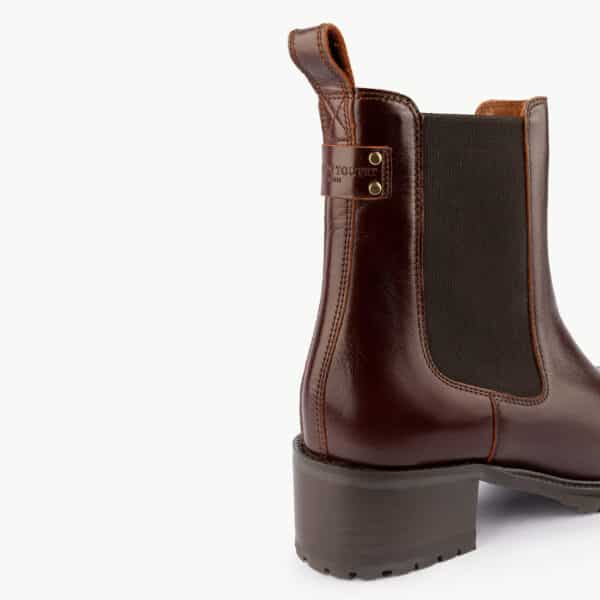 MAISON TOUFET BOTTINES CONFORTABLE WHISKY CUIR GLACÉ GOLDA