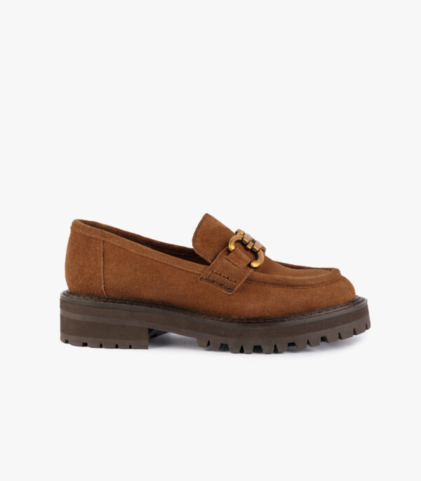 MAISON TOUFET MOCASSINS CONFORTABLE CAMEL CUIR VELOURS NOÉMIA