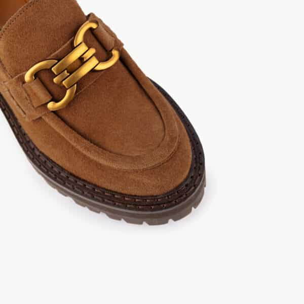 MAISON TOUFET MOCASSINS CONFORTABLE CAMEL CUIR VELOURS NOÉMIA