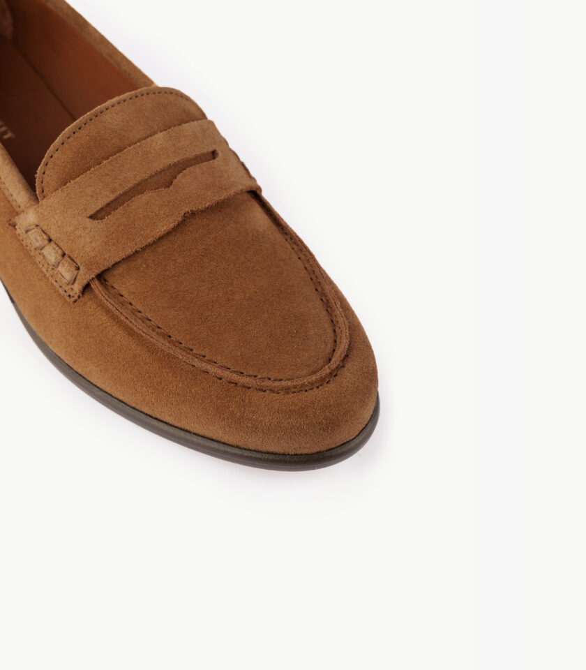 MAISON TOUFET MOCASSINS CONFORTABLE CAMEL CUIR VELOURS ROSIE