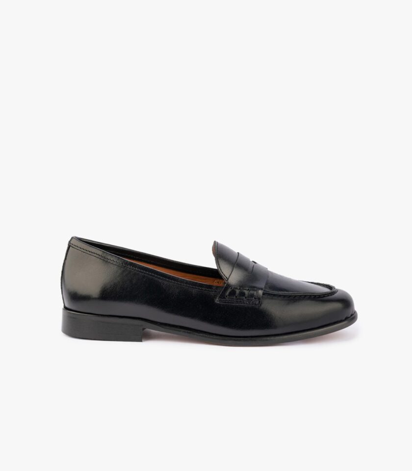 MAISON TOUFET MOCASSINS CONFORTABLE NOIR CUIR POLIDO CLOUS ABIGAELLE copie