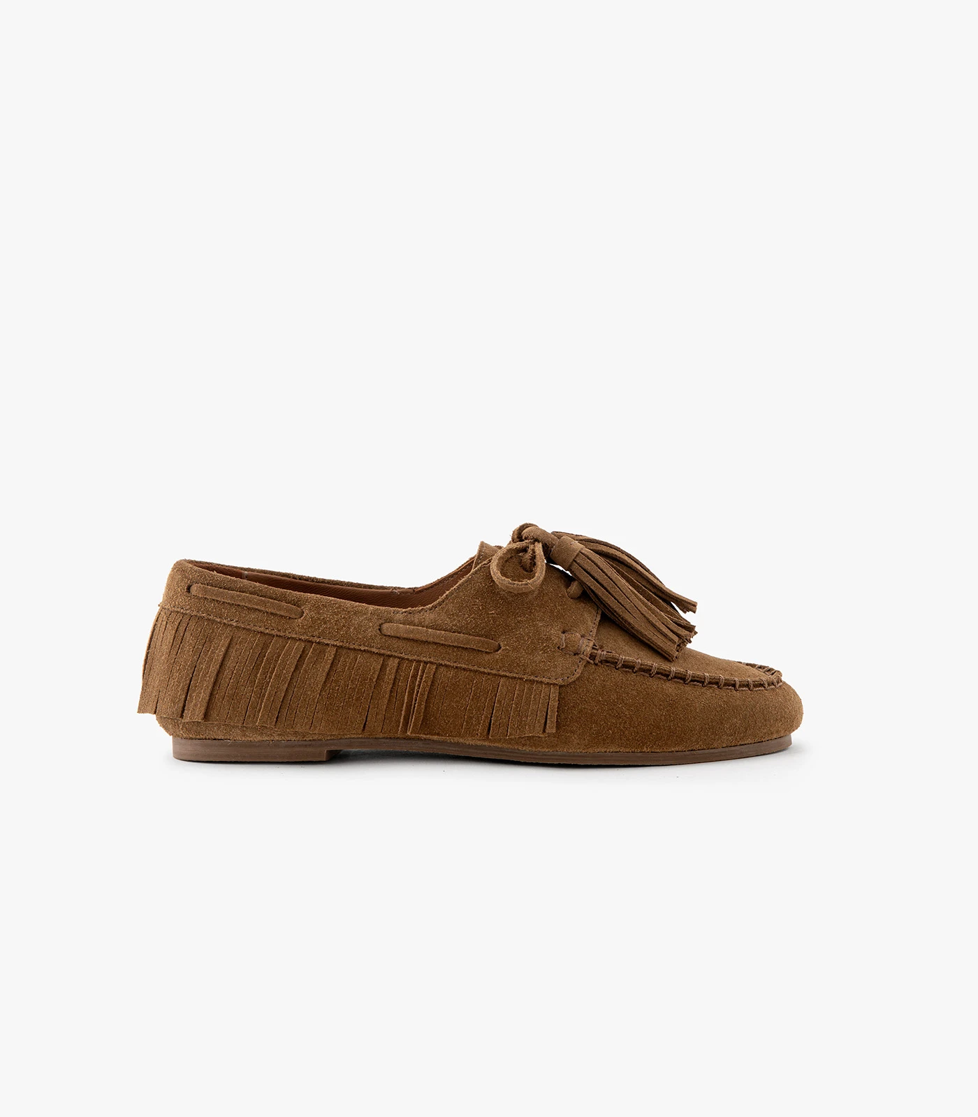 Bottines marron en cuir grainé Maison Toufet avec semelle contrastée