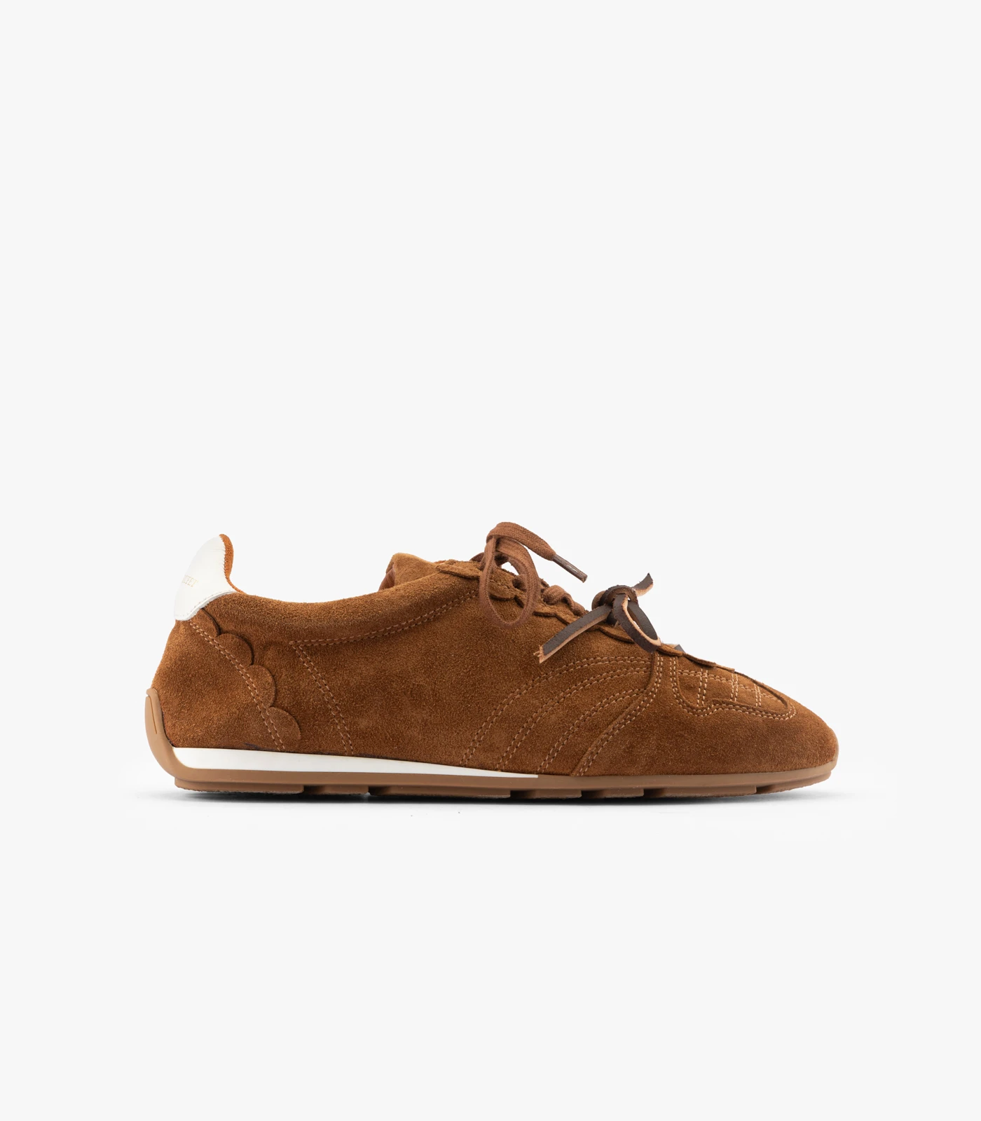 Maison Toufet brown grained leather ankle boots with contrasting sole